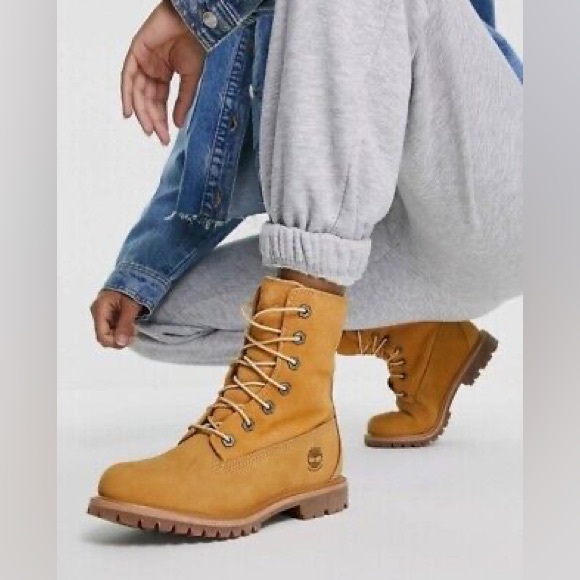 TIMBERLAND WOMENS TIMBERLAND AUTHENTIC TEDDY FOLD WATERPROOF BOOTS - Picture 1 of 7